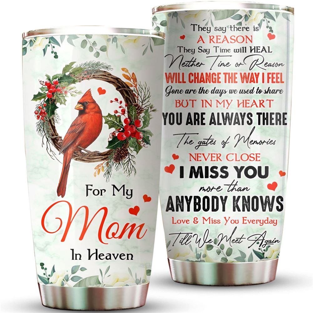 For My Mom In Heaven Till We Meet Again 20oz Tumbler