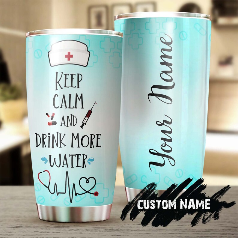 Nurse Drink Water Personalized Nurse Tumbler-funny Nurse Tumbler-appreciation Nurse Gift-nurse Thank