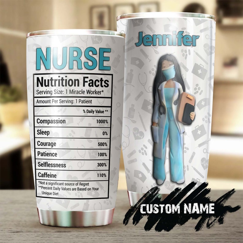 Nurse Funny Facts Clay Style Personalized Nurse Tumbler-funny Nurse Tumbler-appreciation Nurse Gift-