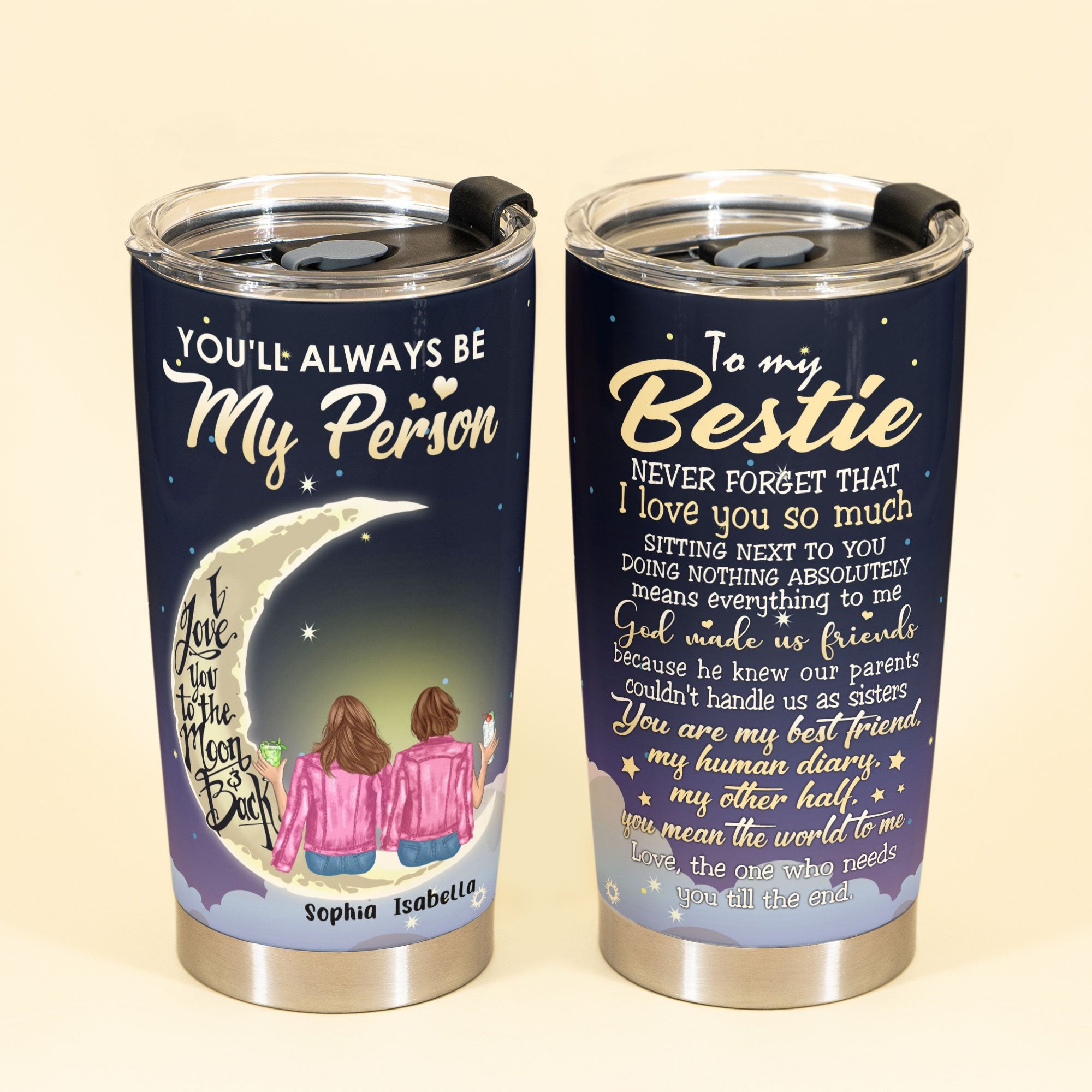 You Are My Person You Mean The World To Me Friend Custom Tumbler Gift For Friends Best Friends Besti