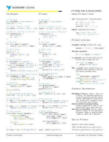 Python for JS Developers
