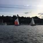 Kemp's Red Thunderbird - Seattle Duck Dodge Sailboat Race in a Minto on July 16, 2019