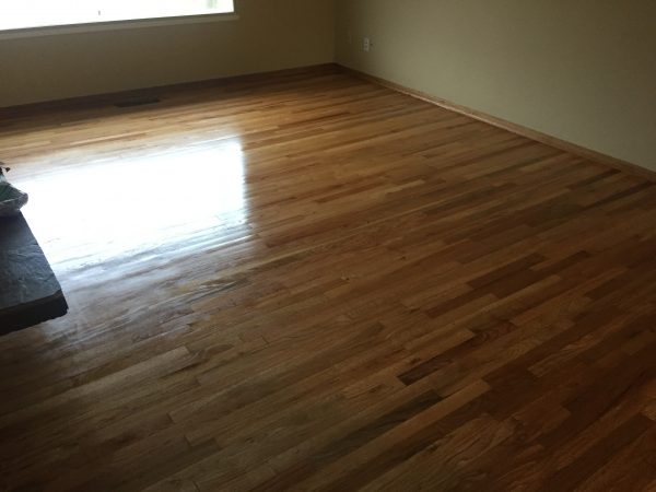 Finished living room floor