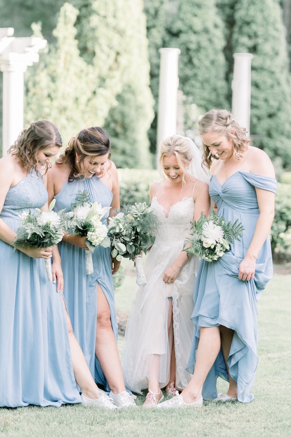 bridal party wearing converse