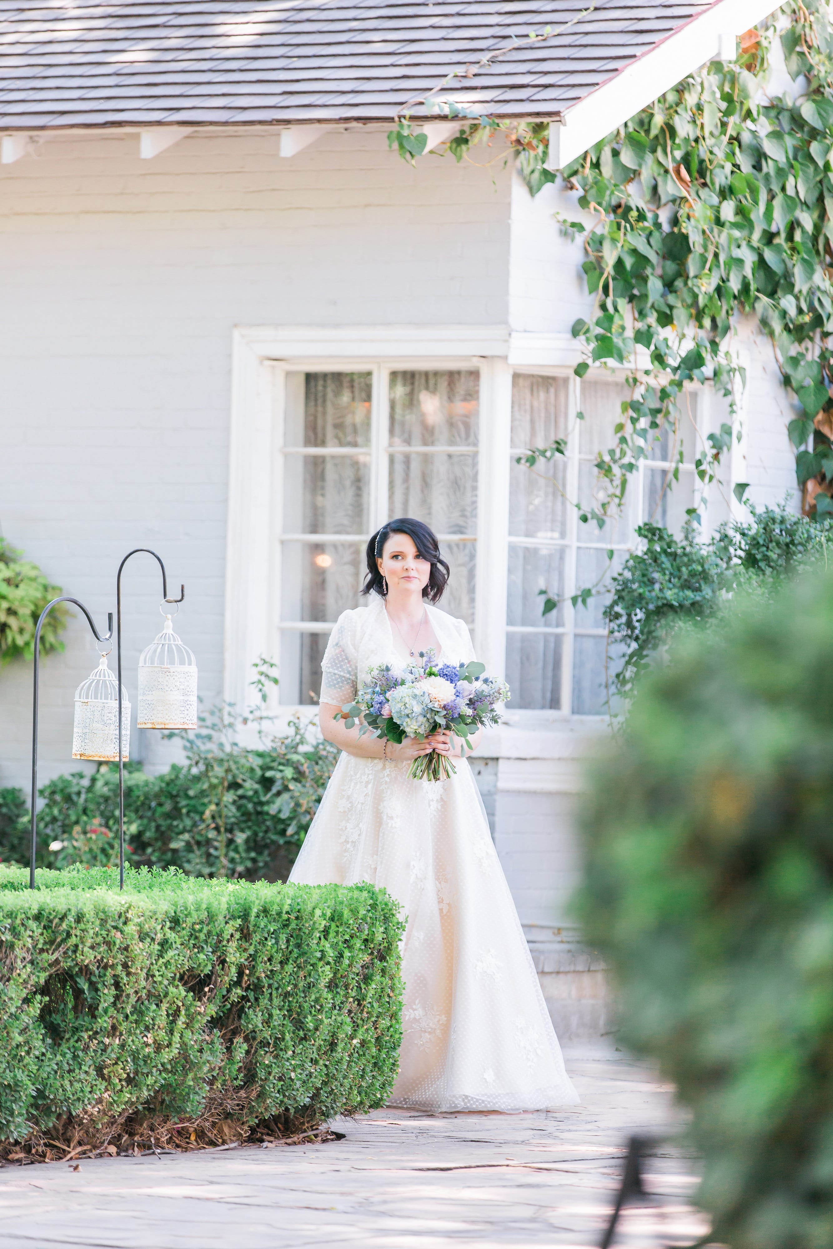 swiss dot lace wedding dress