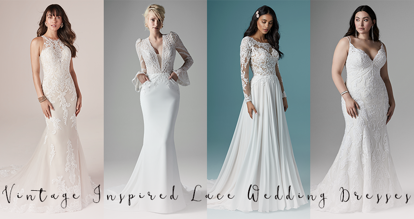 old fashioned lace wedding dresses