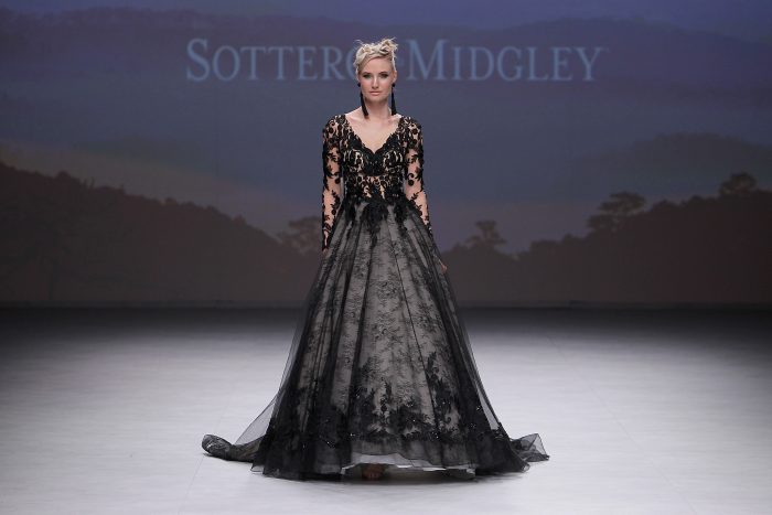 sottero and midgley black wedding dress