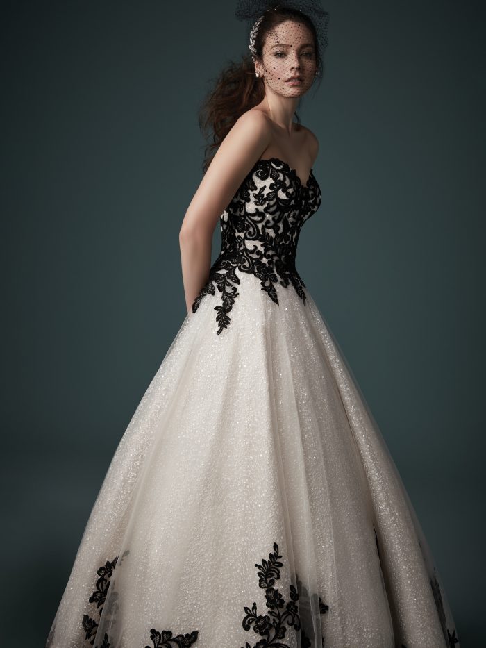 sottero and midgley black wedding dress