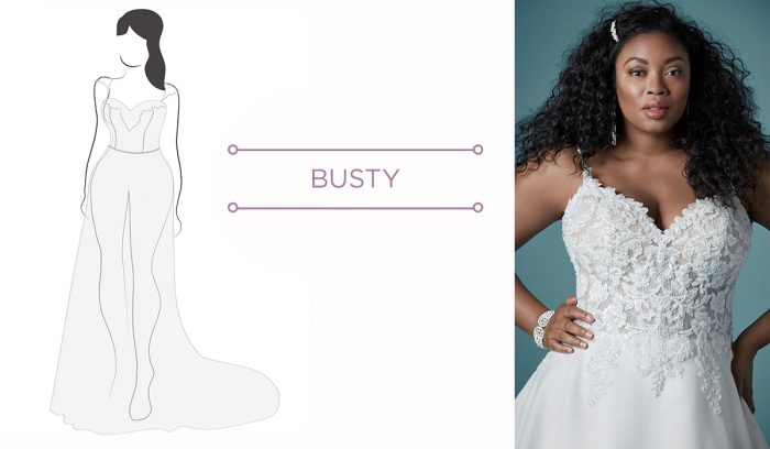 wedding dresses for busty brides