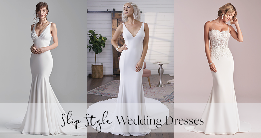 ivory slip wedding dress