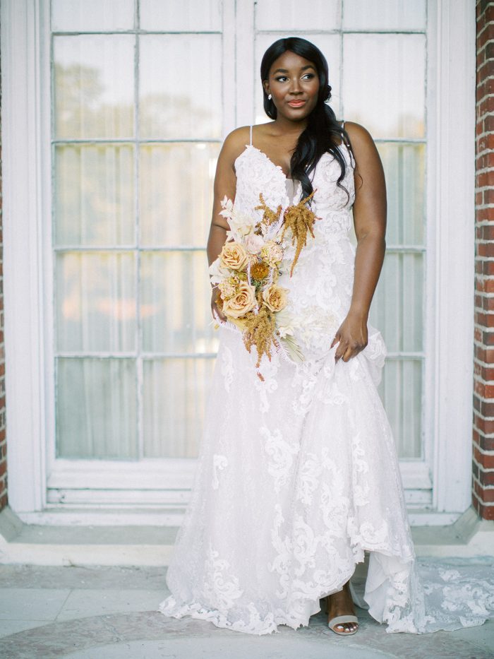 white dress for garden wedding