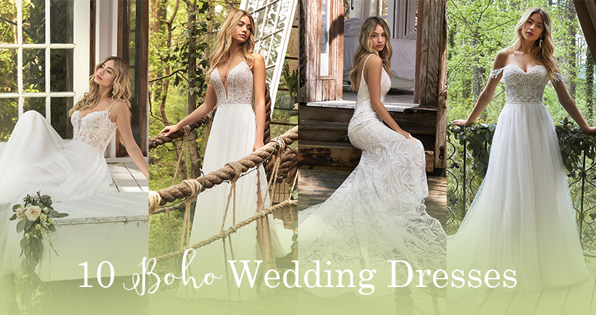 affordable bohemian wedding dresses