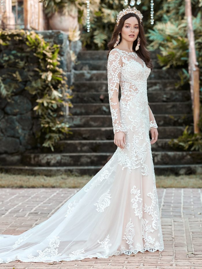 Off white clearance color wedding gown