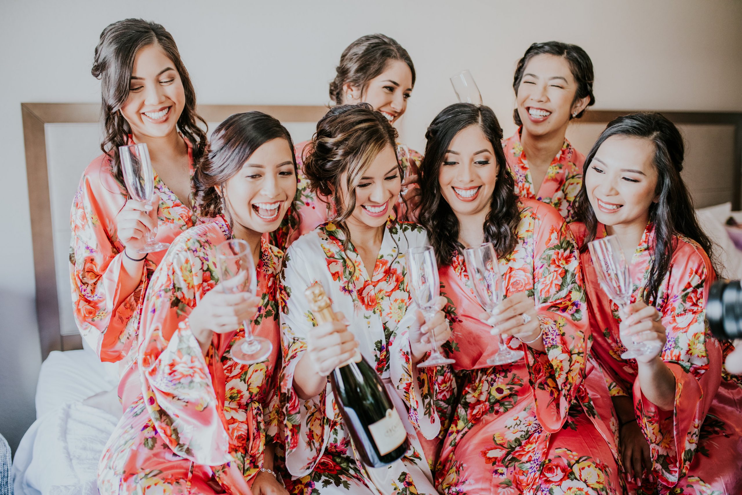 Bride with Her Bridesmaids at Bridal Shower