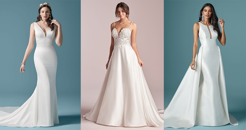 simple straight wedding dresses