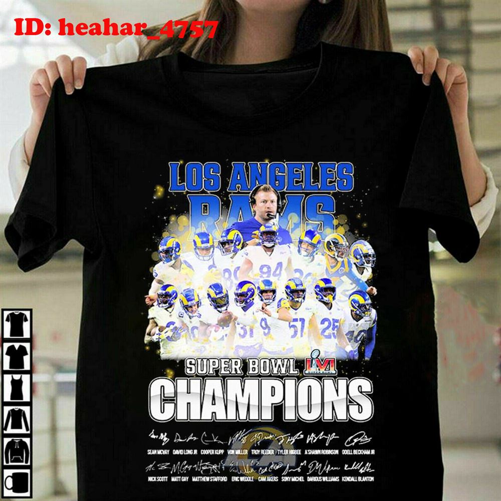 Los Angeles Rams Super Bowl 2022 Winner Champs T-shirt S-5xl Unisex
