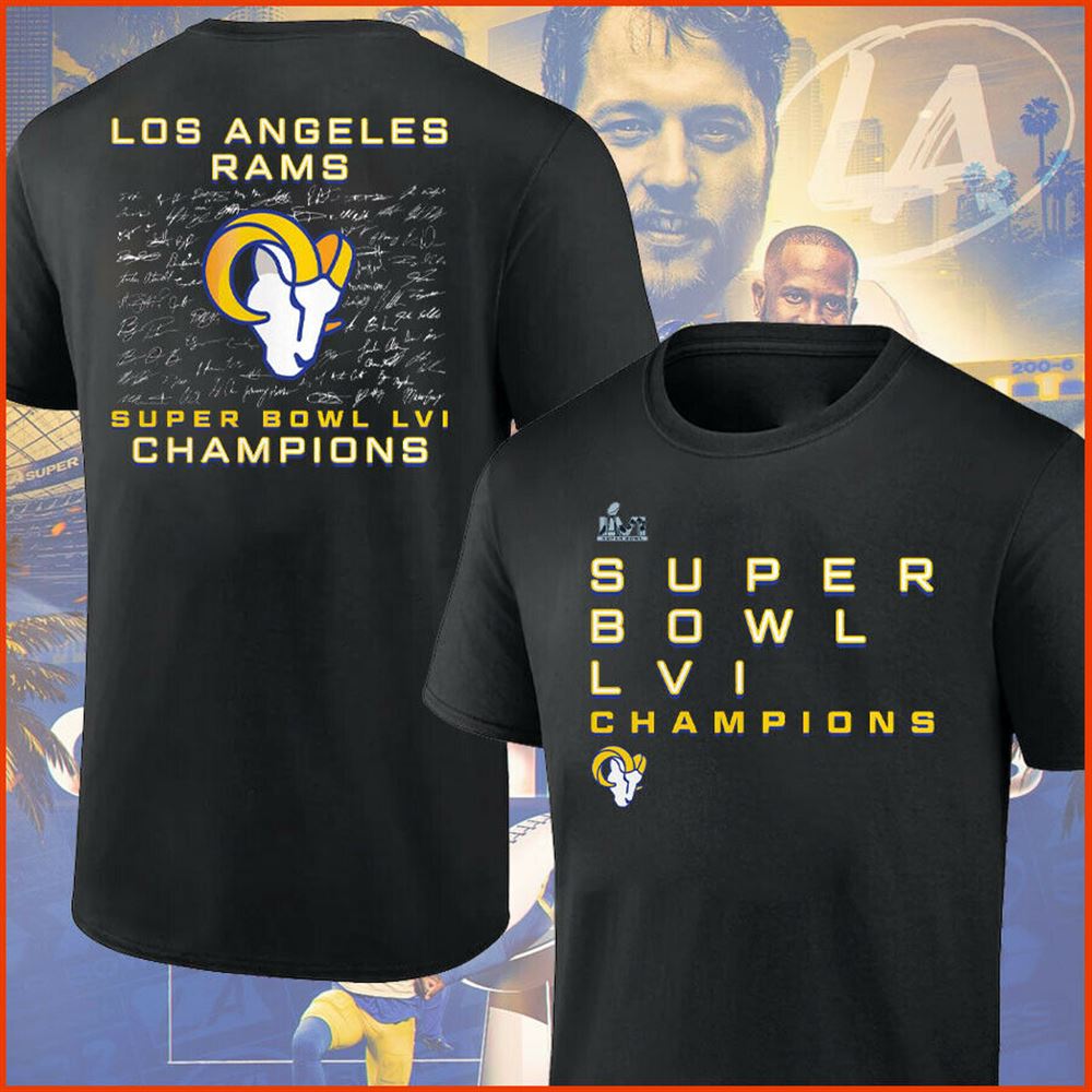 Los Angeles Rams Super Bowl Champions Black Shirt