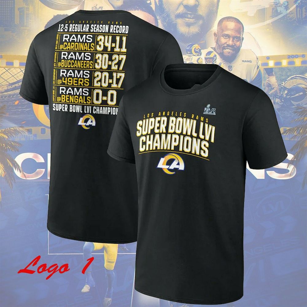 Los Angeles Rams Super Bowl Champions Season Record Shirt