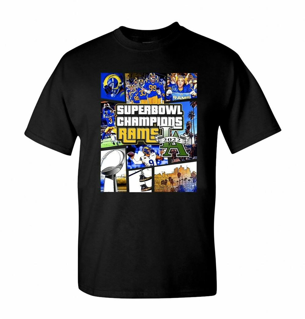Los Angeles Rams Super Bowl Lvi Champions 2021 2022 T Shirt S-5xl
