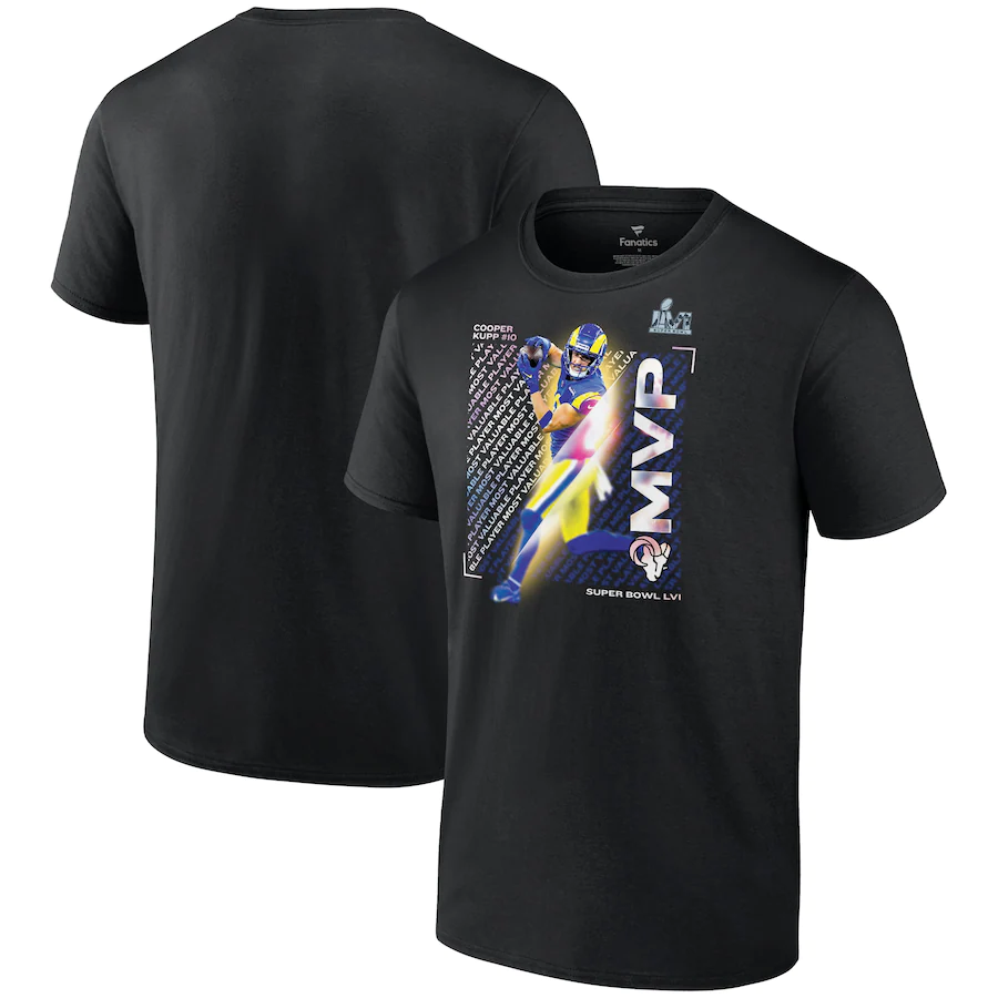 Cooper Kupp Los Angeles Rams Fanatics Branded Super Bowl Lvi Champions Mvp T-shirt
