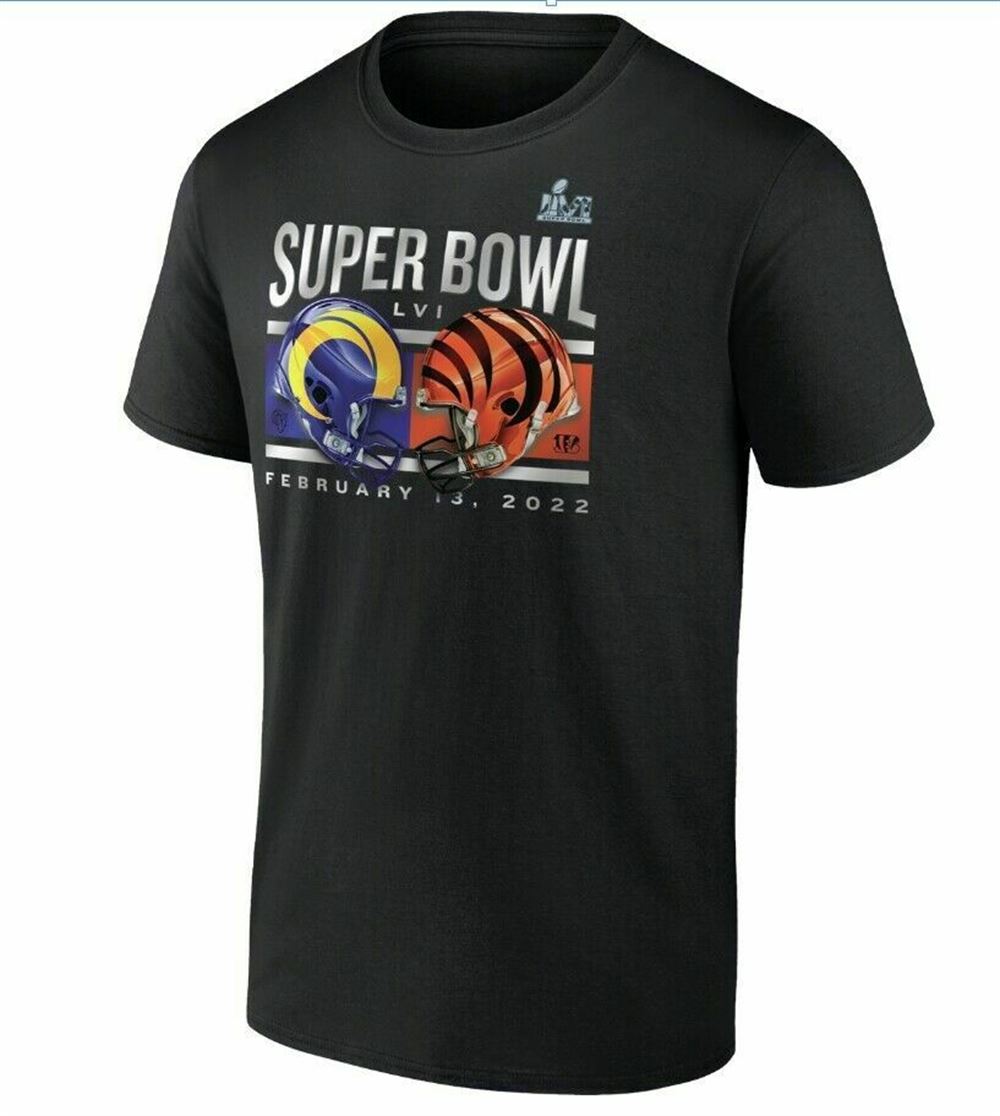Los Angeles Rams Vs Cincinnati Bengals T Shirt Super Bowl Lvi 2022 T-shirt