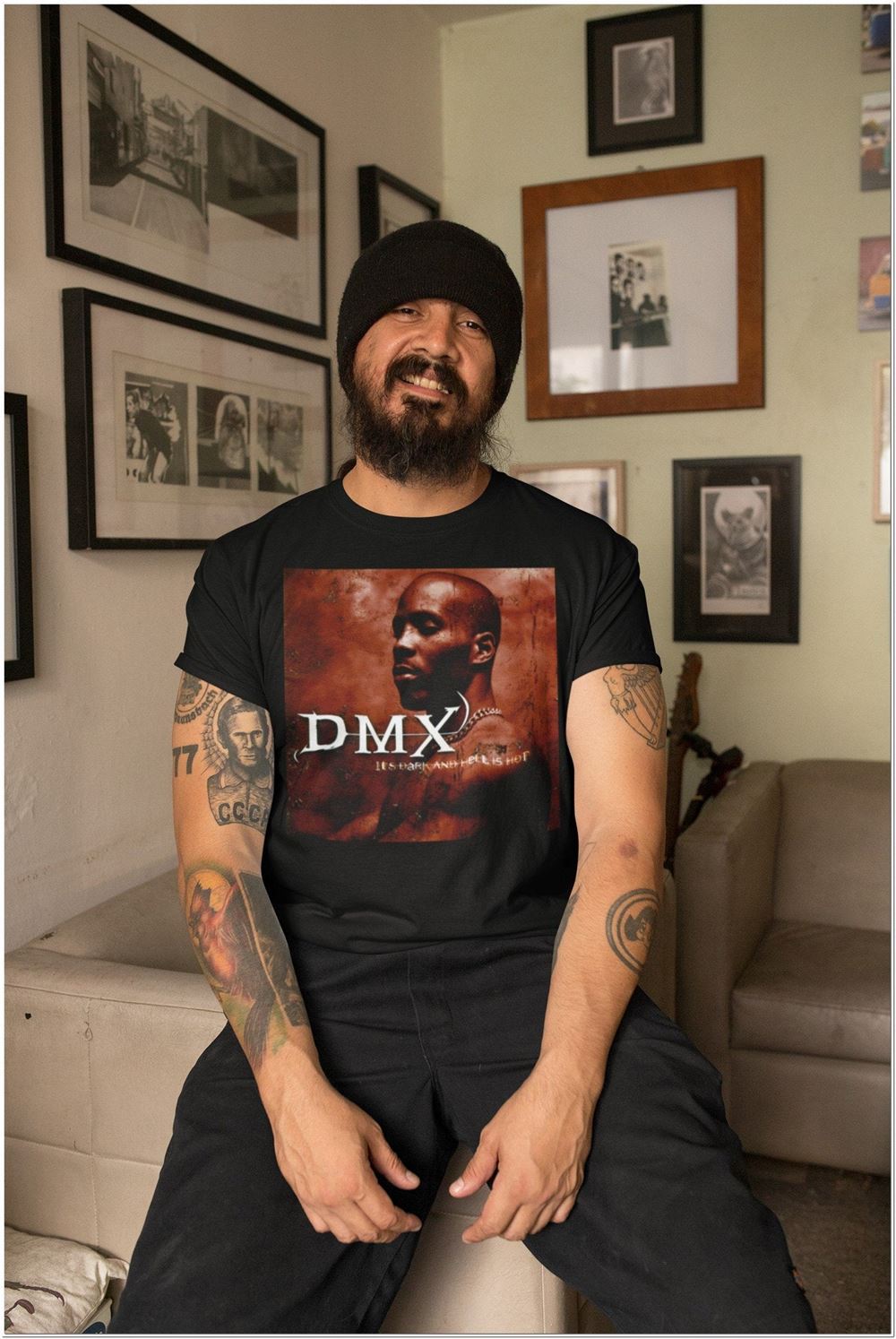 New Dmx American Rapper 1990 Mens Black T-shirt Size S-2xl