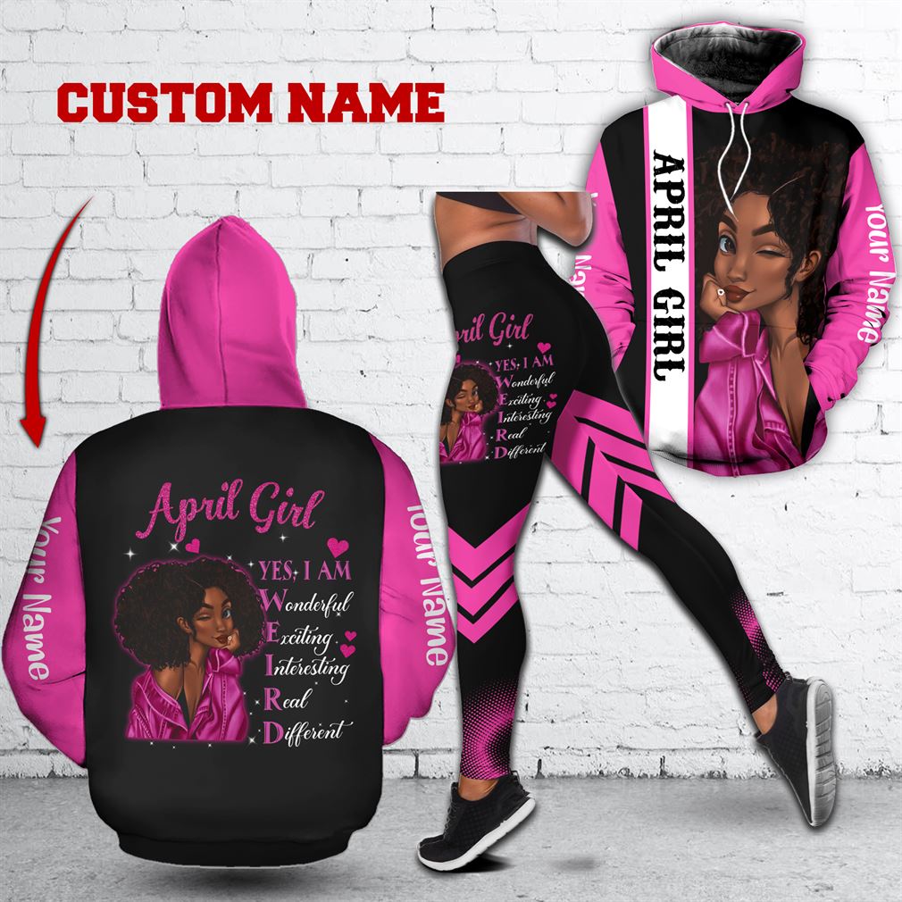 Personalized Name April Girl Combo 3d Clothes Hoodie Legging Set V04