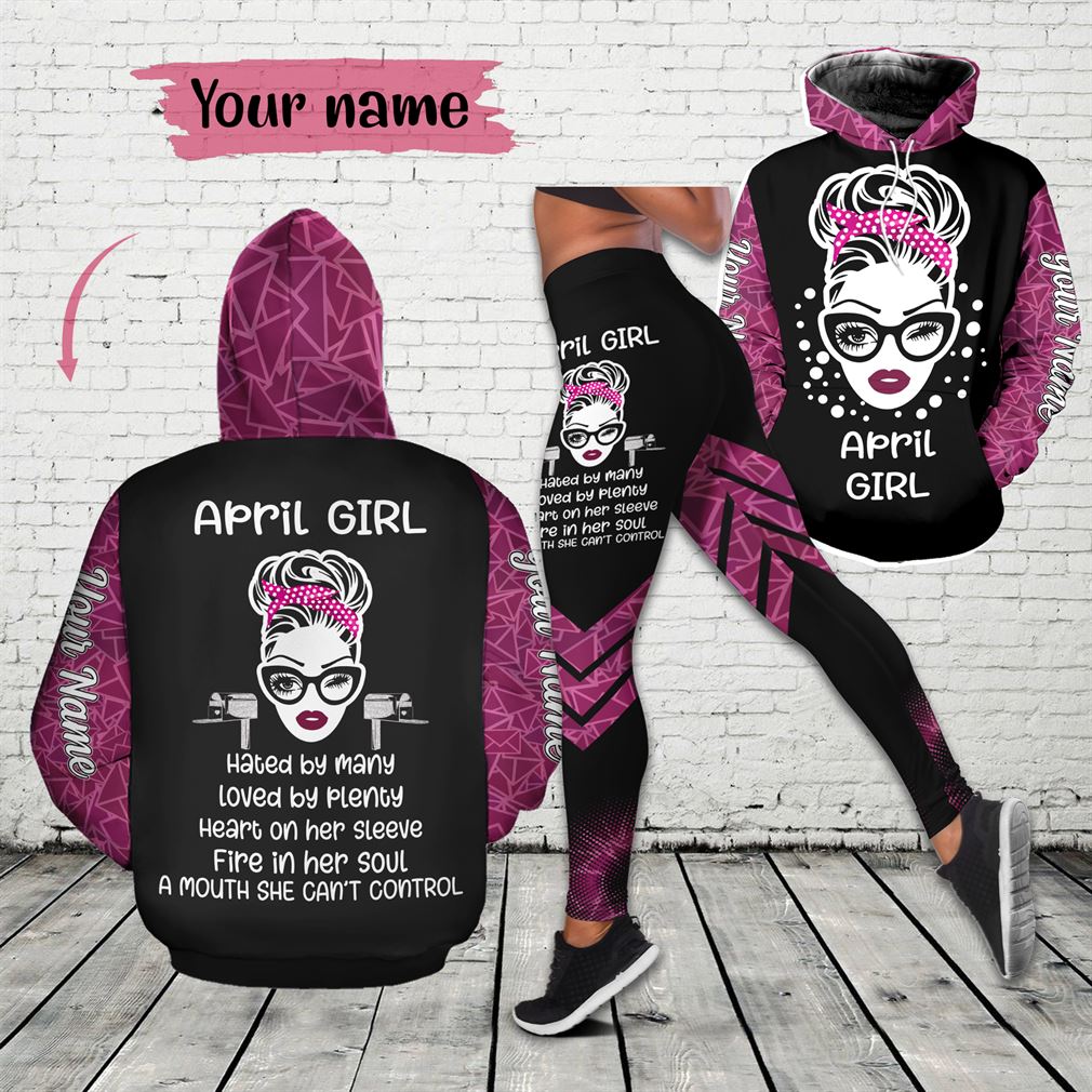Personalized Name April Girl Combo 3d Clothes Hoodie Legging Set V11