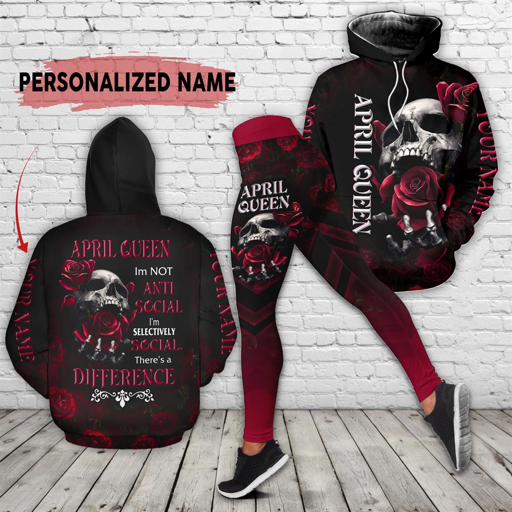 Personalized Name April Girl Combo 3d Clothes Hoodie Legging Set V17