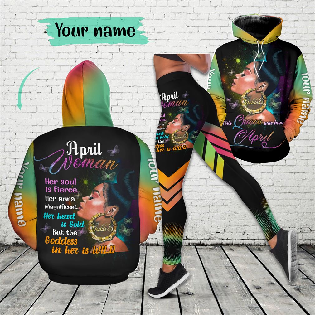Personalized Name April Girl Combo 3d Clothes Hoodie Legging Set V19
