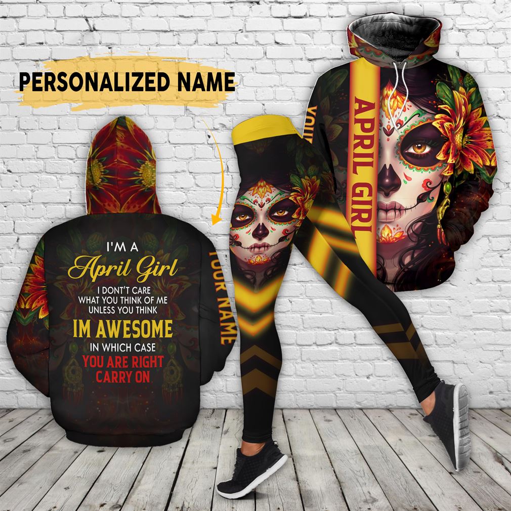 Personalized Name April Girl Combo 3d Clothes Hoodie Legging Set V21