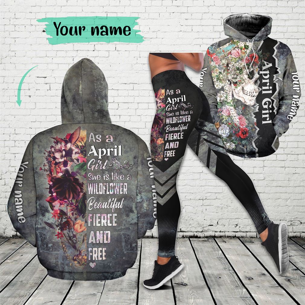Personalized Name April Girl Combo 3d Clothes Hoodie Legging Set V22