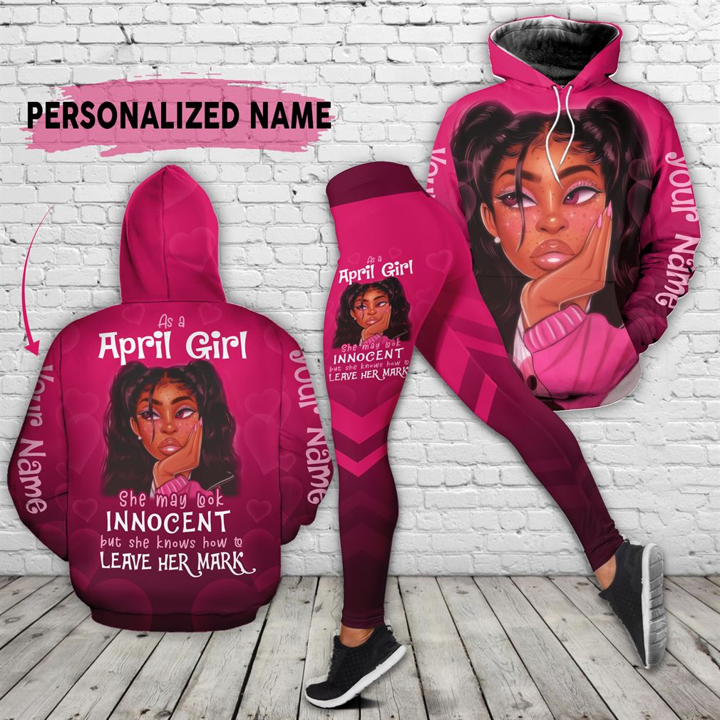 Personalized Name April Girl Combo 3d Clothes Hoodie Legging Set V25