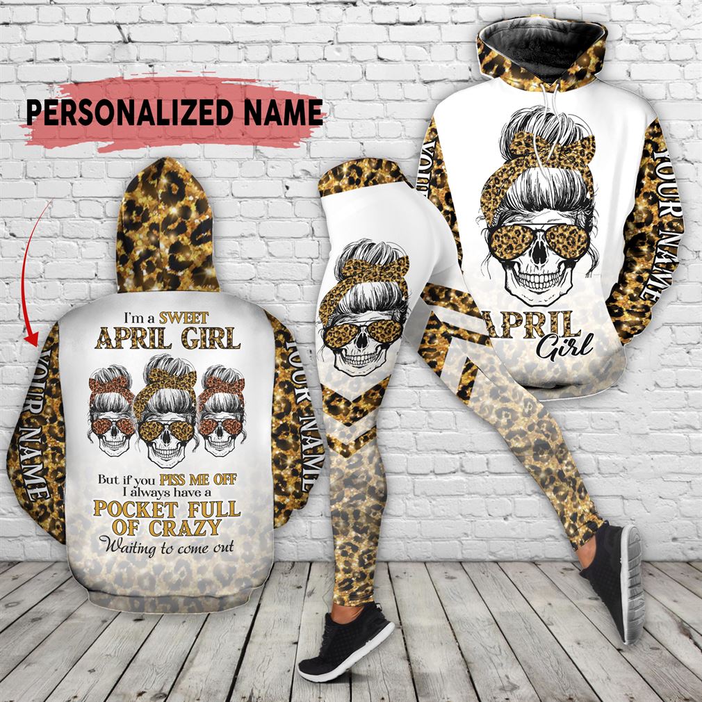 Personalized Name April Girl Combo 3d Clothes Hoodie Legging Set V29