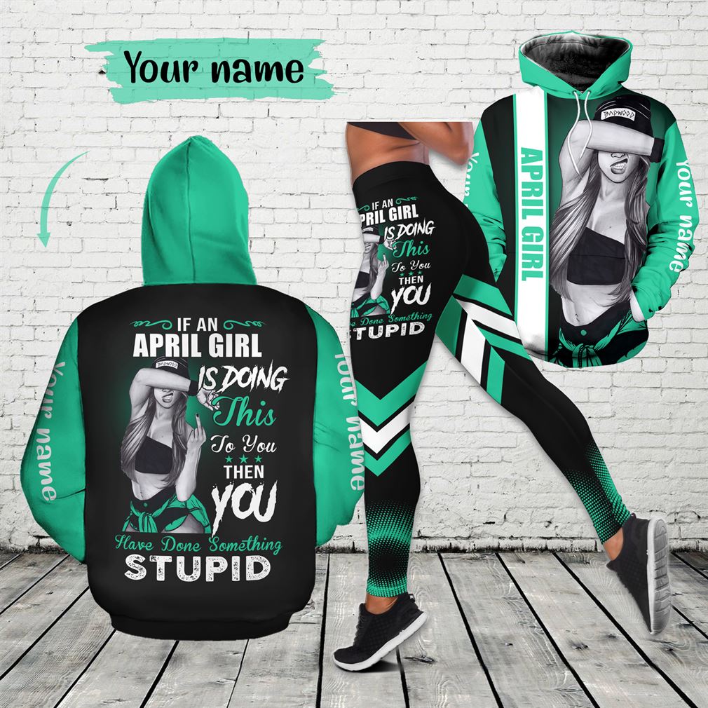 Personalized Name April Girl Combo 3d Clothes Hoodie Legging Set V30