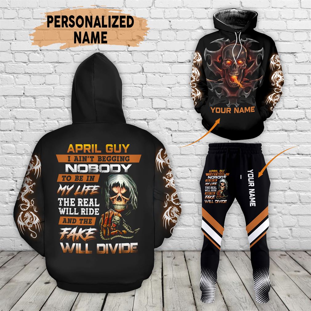 Personalized Name April Guy Combo 3d Clothes Hoodie Joggers Set V05