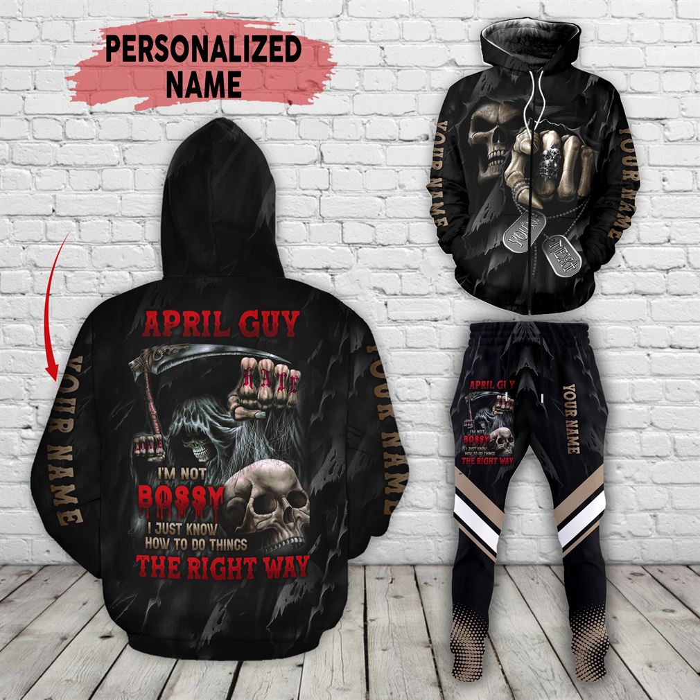 Personalized Name April Guy Combo 3d Clothes Hoodie Joggers Set V17