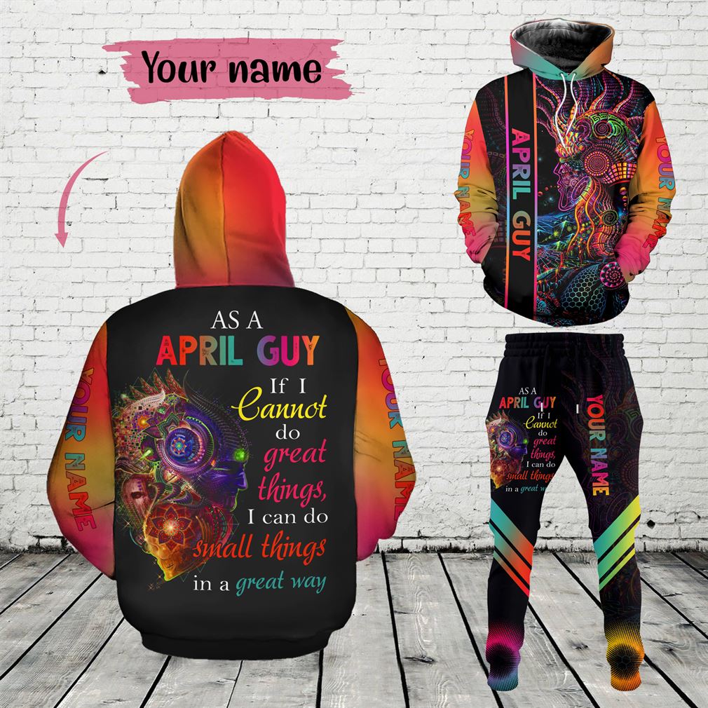 Personalized Name April Guy Combo 3d Clothes Hoodie Joggers Set V25