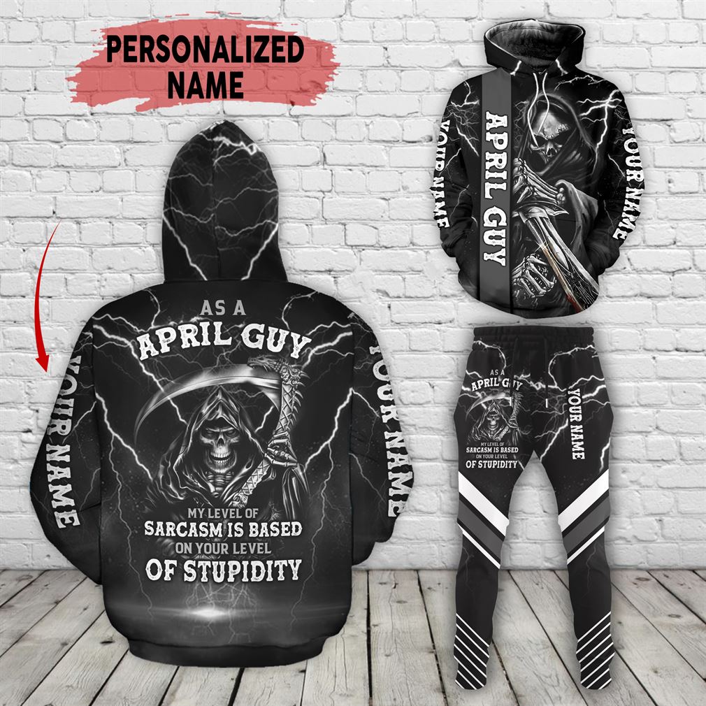 Personalized Name April Guy Combo 3d Clothes Hoodie Joggers Set V32