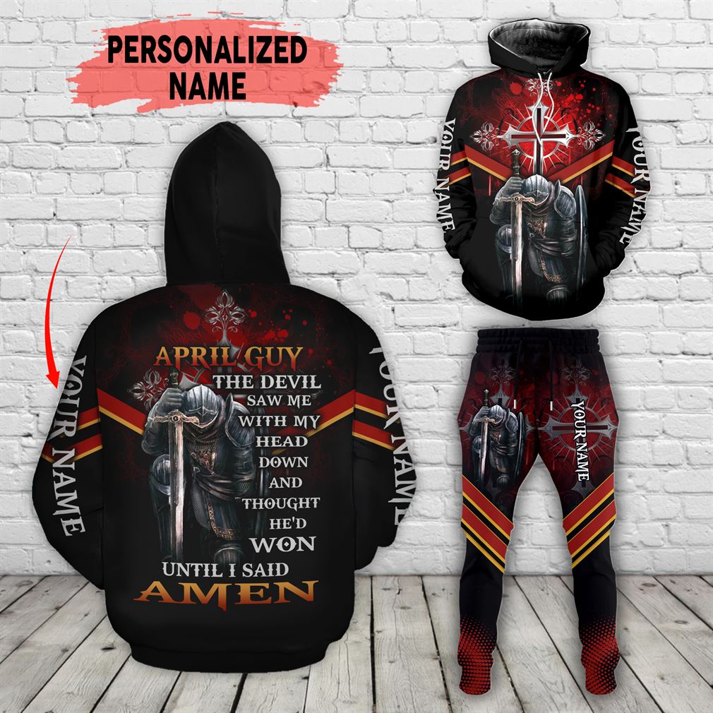 Personalized Name April Guy Combo 3d Clothes Hoodie Joggers Set V37