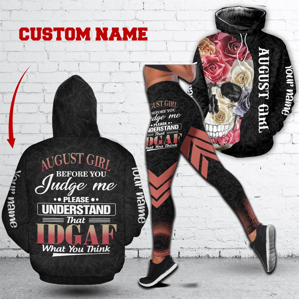 August Birthday Girl Combo August Outfit Personalized Hoodie Legging Set V011