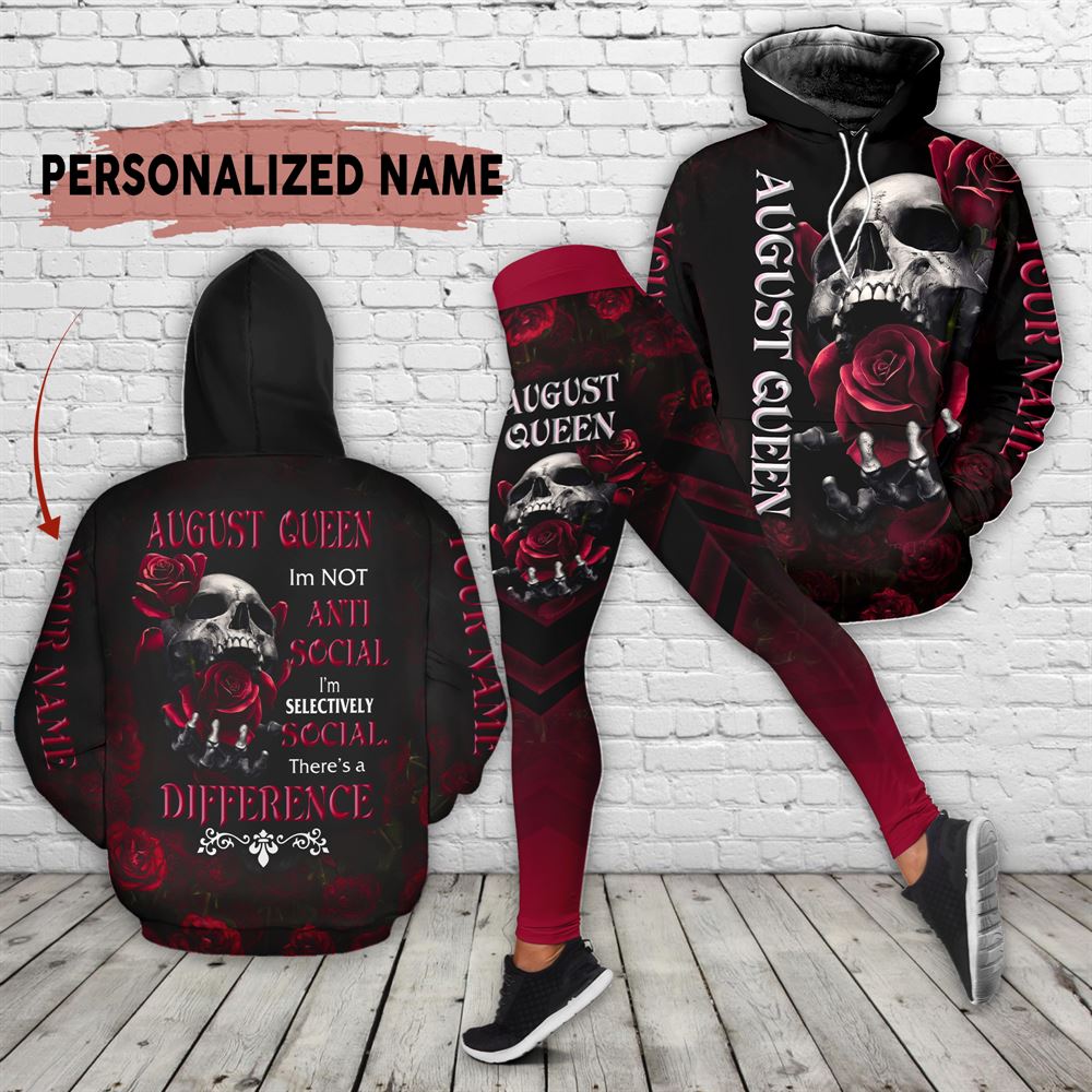 August Birthday Girl Combo August Outfit Personalized Hoodie Legging Set V016