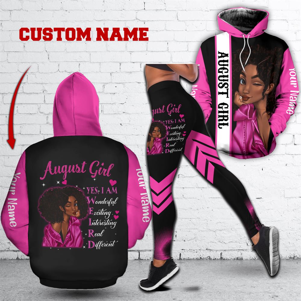 August Birthday Girl Combo August Outfit Personalized Hoodie Legging Set V09