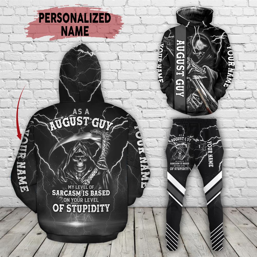 August Birthday Guy Combo August 3d Clothes Personalized Hoodie Joggers Set V023