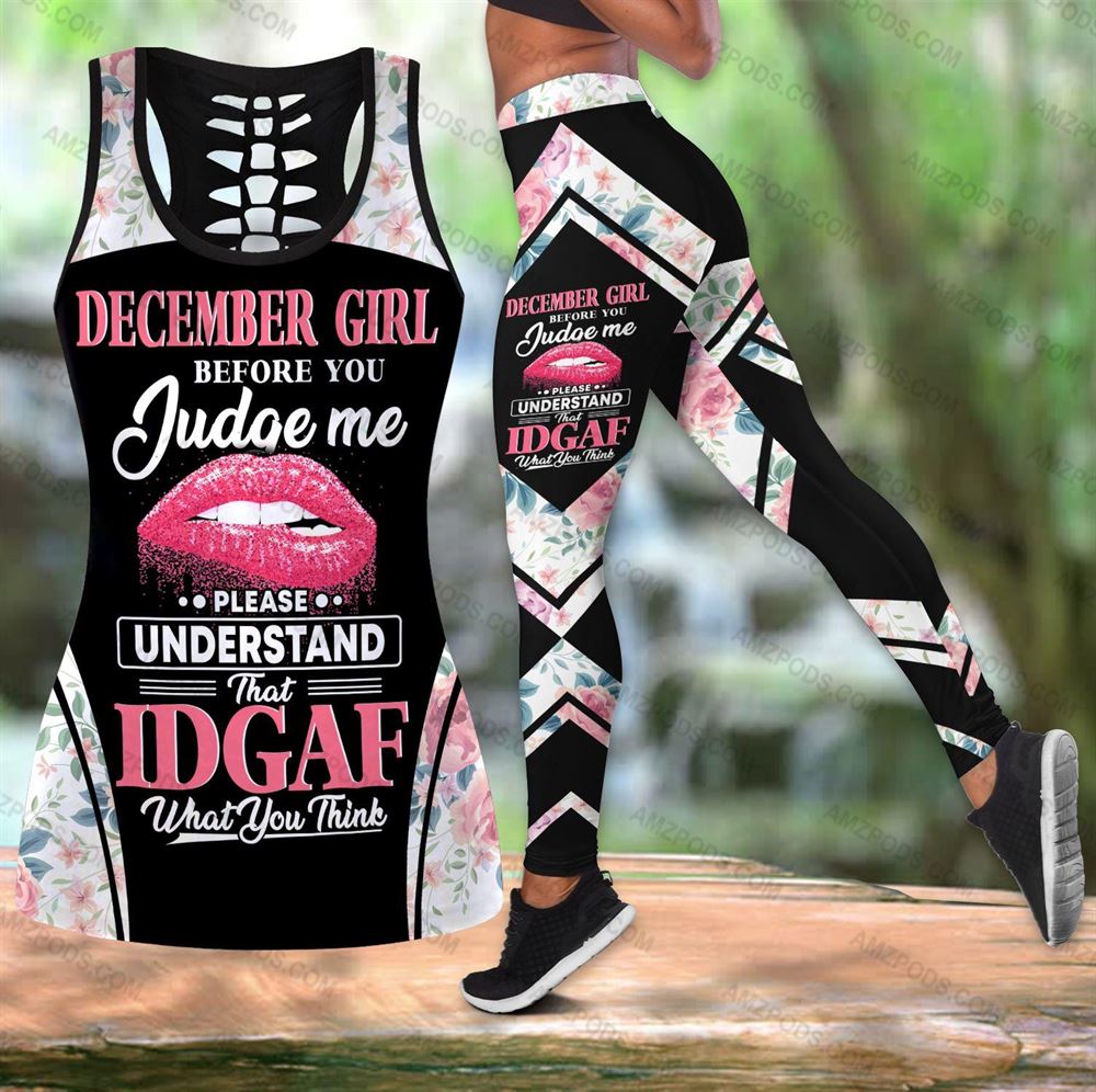 December Birthday Girl Combo December Outfit Hollow Tanktop Legging Personalized Set V034