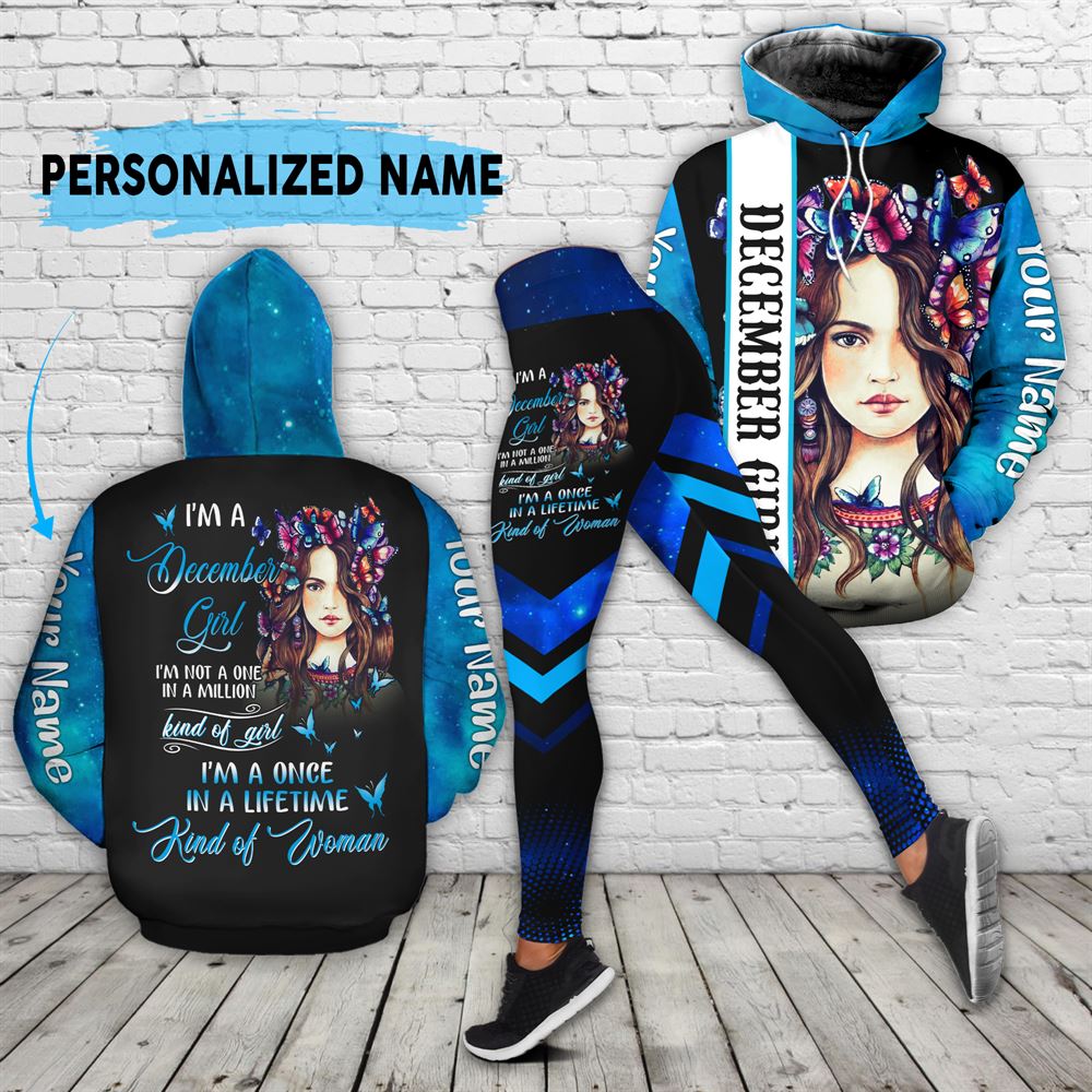 December Birthday Girl Combo December Outfit Personalized Hoodie Legging Set V025