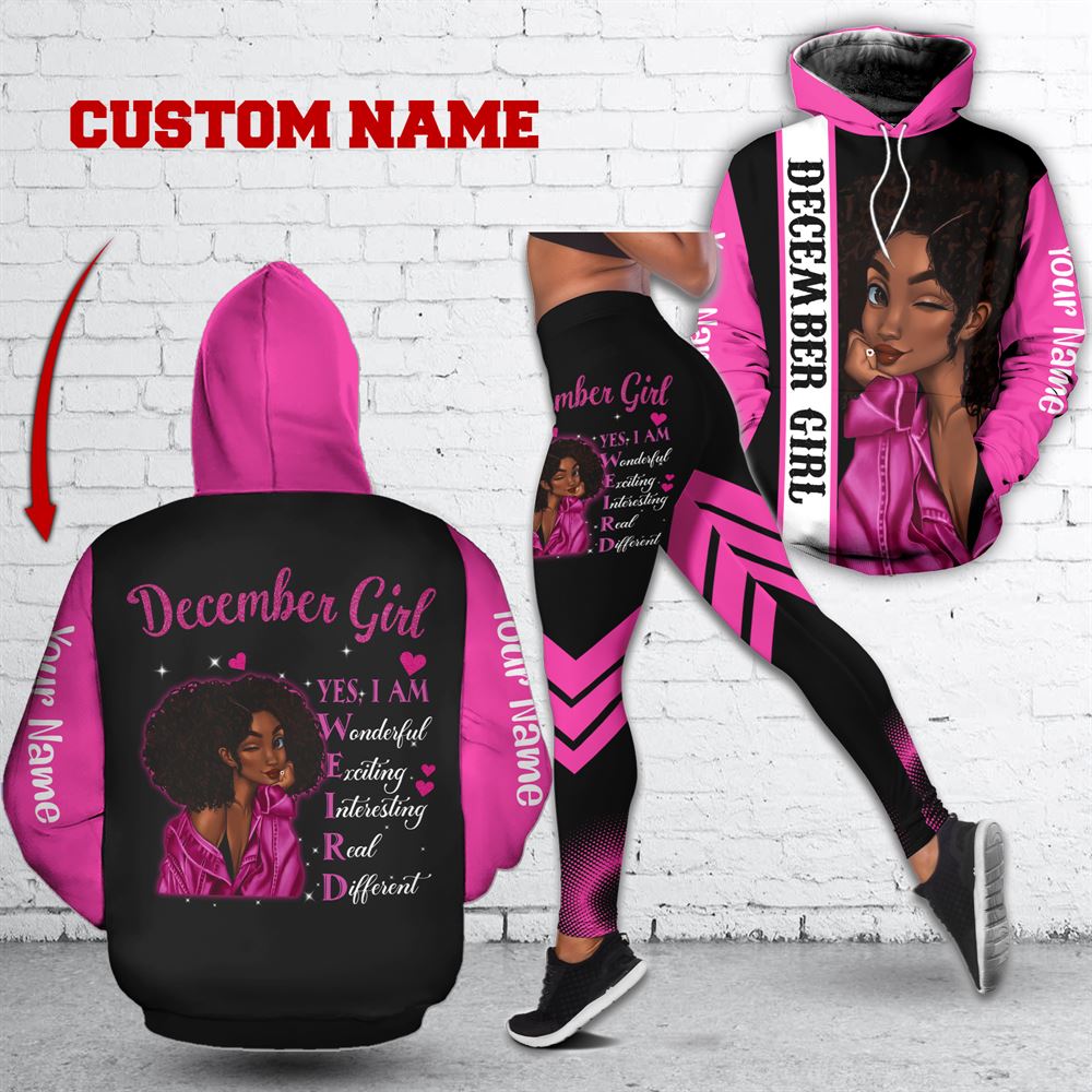 December Birthday Girl Combo December Outfit Personalized Hoodie Legging Set V032