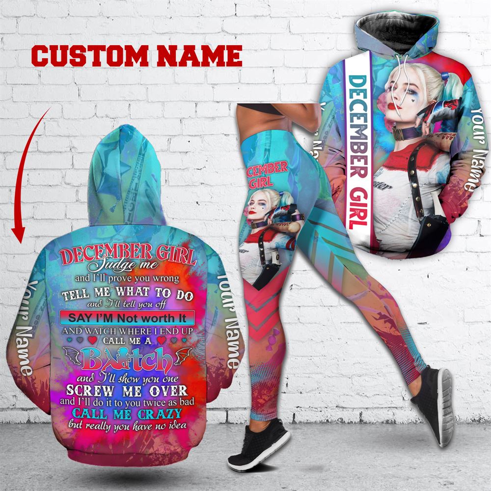 December Birthday Girl Combo December Outfit Personalized Hoodie Legging Set V035