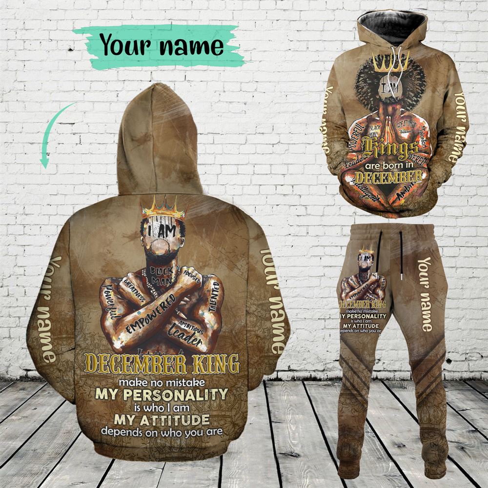 December Birthday Guy Combo December 3d Clothes Personalized Hoodie Joggers Set V017