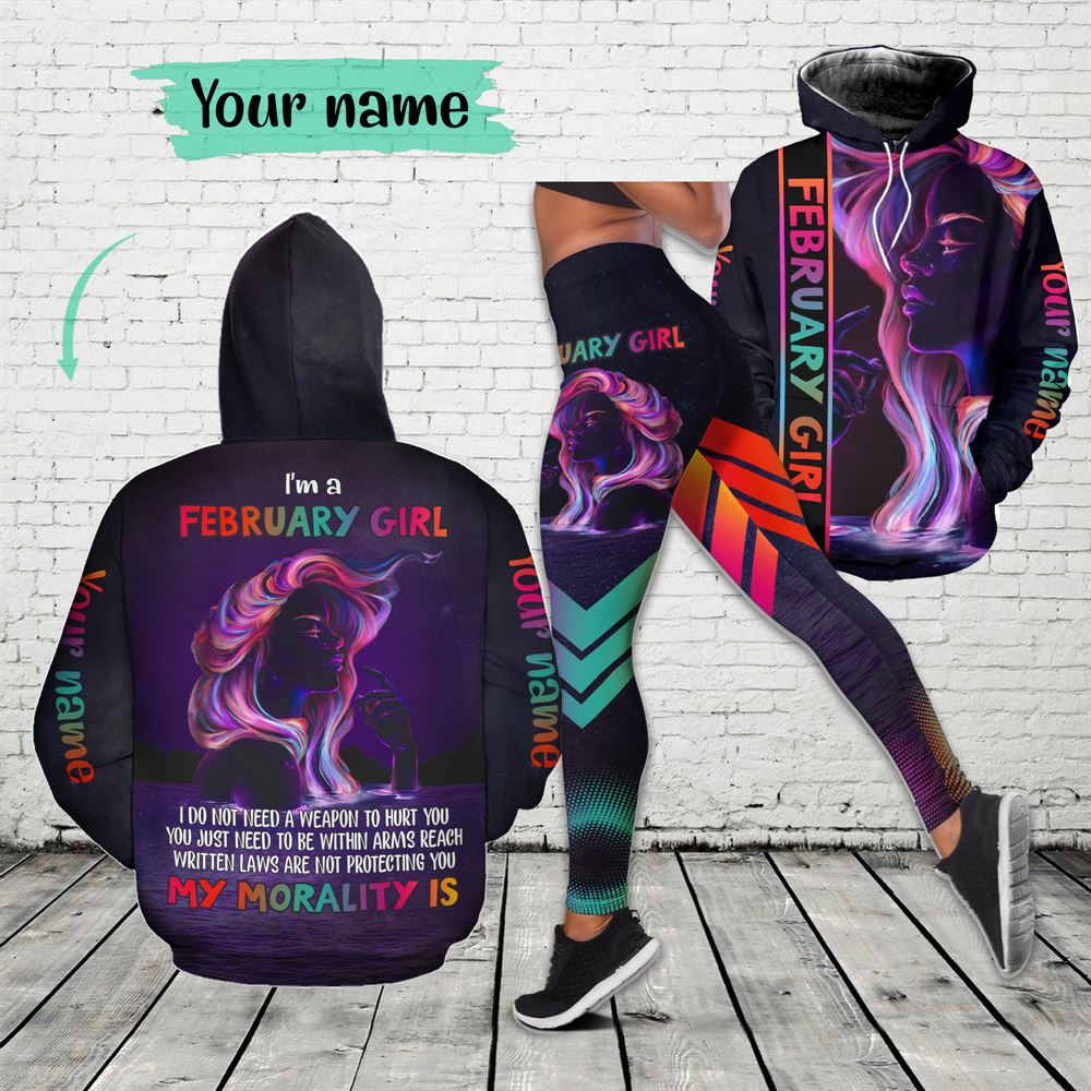 February Birthday Girl Combo February Outfit Personalized Hoodie Legging Set V01